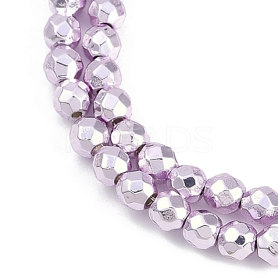Baking Paint Electroplated Synthetic Non-magnetic Hematite Beads Strands G-H072-A01-01I-1