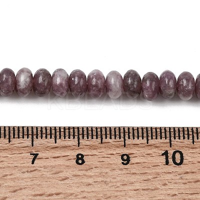 Natural Lepidolite/Purple Mica Stone Beads Strands G-K365-E01-4x6mm-1