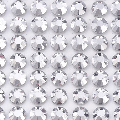 Glitter Resin Hotfix Rhinestone(Hot Melt Adhesive On The Back) DIY-WH0164-66B-1