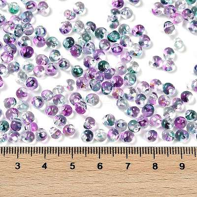 6/0 Spray Paint Fringe Glass Seed Beads SEED-H003-11M-1
