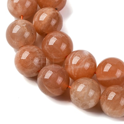 Round Natural Sunstone Beads Strands G-F222-33-10mm-01-1