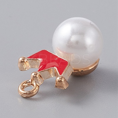 Resin Imitation Pearl Pendants FIND-TAC0002-041D-1