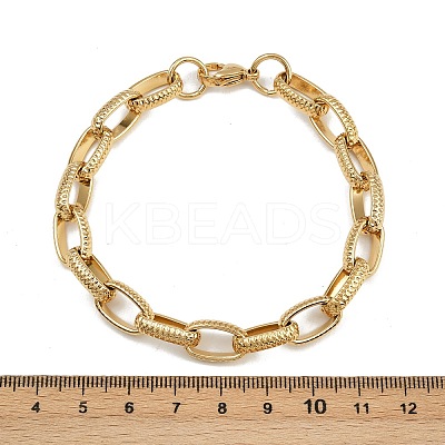 304 Stainless Steel Cable Chain Bracelets for Women BJEW-Z143-10G-1
