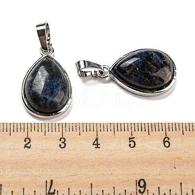 Natural Obsidian Pendants G-I358-B22-1