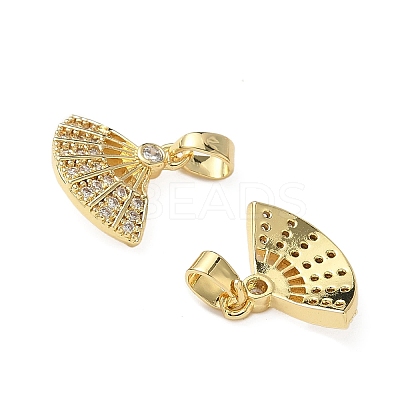 Brass Micro Pave Cubic Zirconia Pendants KK-I371-37G-01-1
