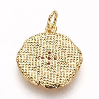 Brass Micro Pave Cubic Zirconia Pendants KK-P156-13G-01-NR-1
