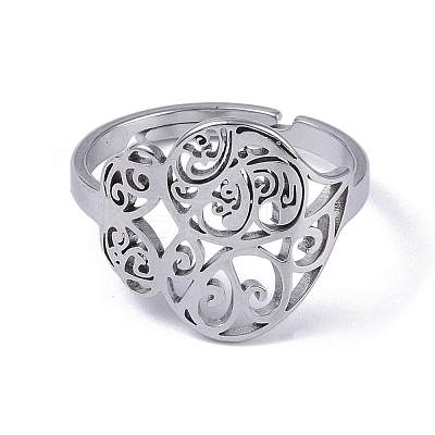 Non-Tarnish 201 Stainless Steel Finger Rings LS-RJEW-C074-08P-1