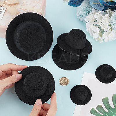12Pcs 3 Styles EVA Cloth Mini Hat Fascinator Base AJEW-BC0007-02-1