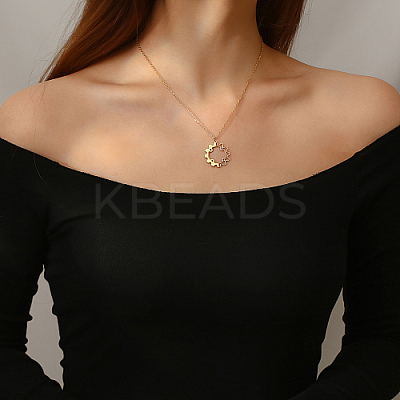 304 Stainless Steel Pendant Necklaces KE9044-2-1