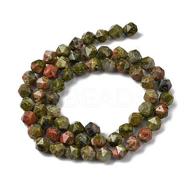 Natural Unakite Beads Strands G-Z119-A31-01-1
