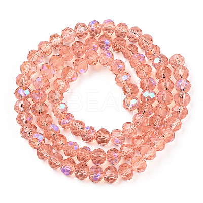 Electroplate Glass Beads Strands EGLA-A034-T6mm-L24-1