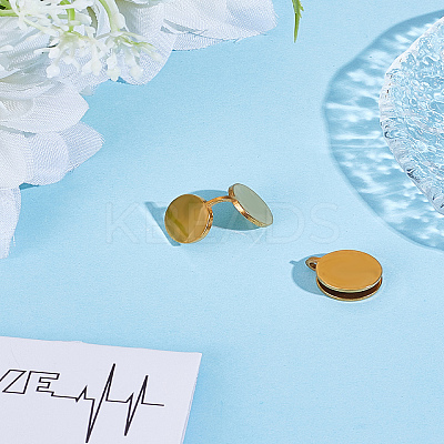 2Pcs Stainless Steel Clip-on Earrings EJEW-LP0007-046G-1