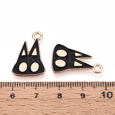 Halloween Theme Alloy Enamel Pendants ENAM-T022-54G-02-1