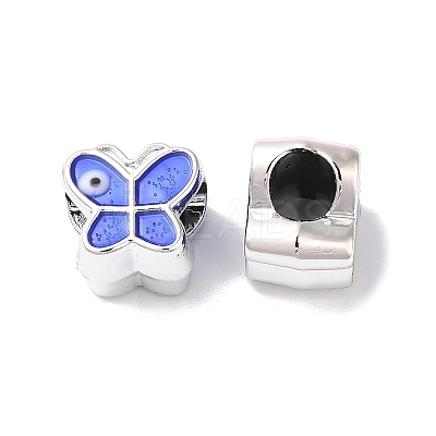 CCB Plastic Enamel European Beads CCB-G018-02J-1