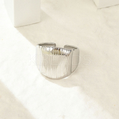 304 Stainless Steel Wide Cuff Rings for Women LS-RJEW-G338-20P-1