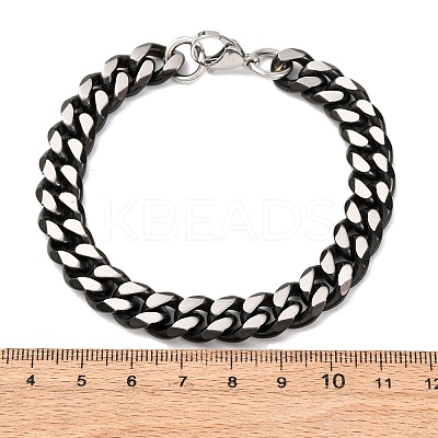 304 Stainless Steel Cuban Link Chain Bracelets for Men Women BJEW-C124-04A-02-1