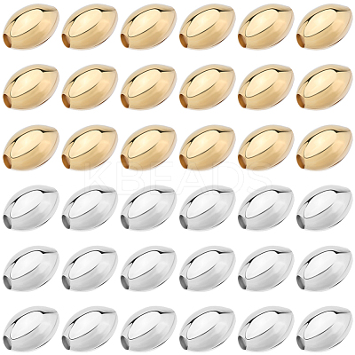 40Pcs 2 Colors Brass Beads KK-BBC0015-12-1