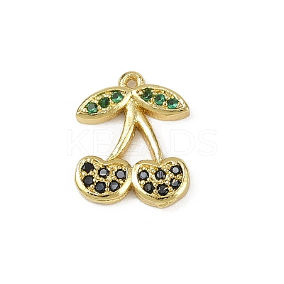 Brass Micro Pave Cubic Zirconia Pendants KK-M322-48G-06-1