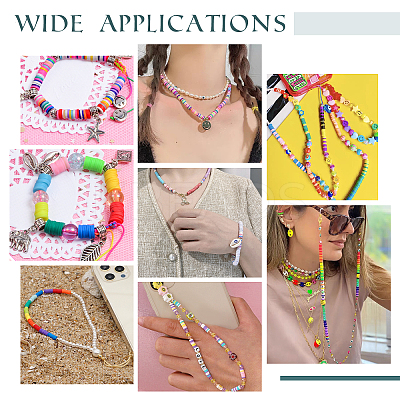 2500Pcs 10 Colors Handmade Polymer Clay Beads Strands CLAY-AR0001-24C-1