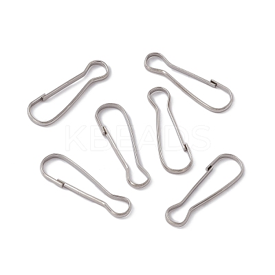 Non-Tarnish 304 Stainless Steel Push Gate Snap Keychain Clasp Findings STAS-G291-05P-01-1