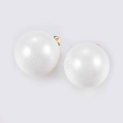 Acrylic Pearl Beads Charms KK-J268-12G-1