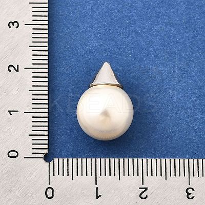 Shell Pearl Round Pendants STER-L067-01P-1