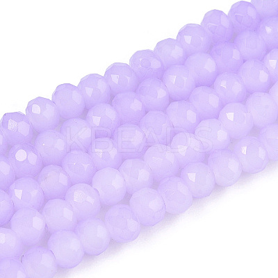 Baking Paint Imitation Jade Glass Bead Strands DGLA-A034-J4MM-A50-1