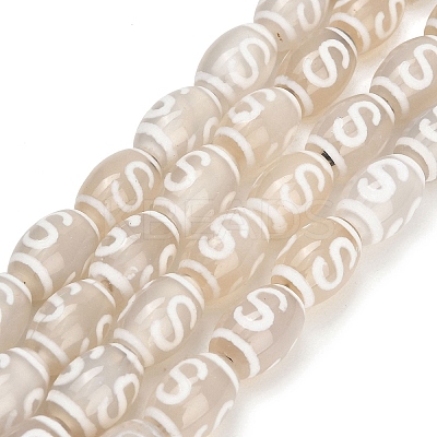 Tibetan Style dZi Beads Strands GG-CBA4812-C05-8X12MM-1