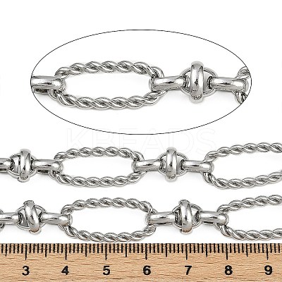 304 Stainless Steel Twist Oval Link Chains CHS-C017-08P-1