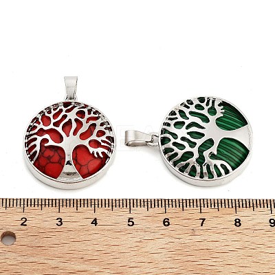 Natural & Synthetic Mixed Gemstone Pendants FIND-A043-09P-1