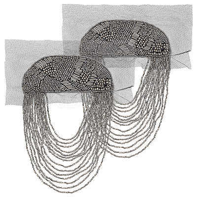 2Pcs Fashionable Tassel Epaulettes FIND-FG0003-24A-1