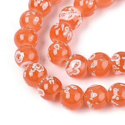 Baking Paint Glass Beads X1-DGLA-N015-8mm-04-1