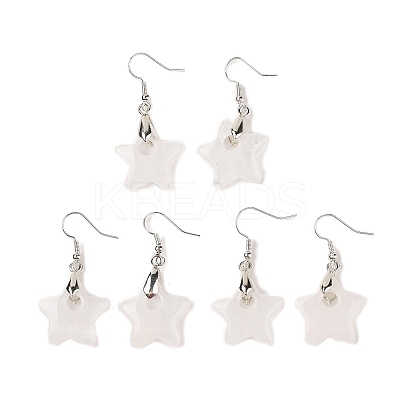 Natutal Quartz Crystal Dangle Earrings EJEW-F343-C06-1