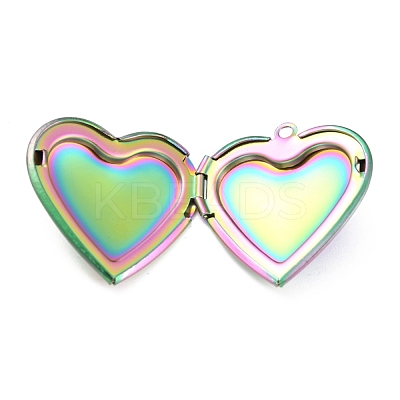304 Stainless Steel Locket Pendants STAS-O147-01A-1