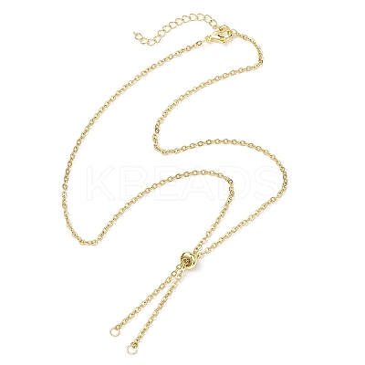 3Pcs 3 Colors Adjustable Stainless Steel Cable Chain Slider Necklace Making AJEW-JB01229-1