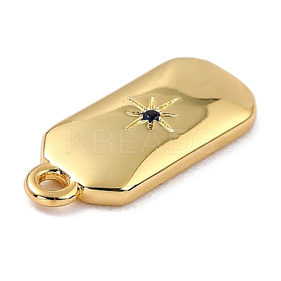 Brass Micro Pave Cubic Zirconia Charms ZIRC-I054-12G-05-1