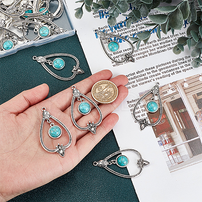 20Pcs Synthetic Turquoise Big Pendants FIND-AR0002-27-1