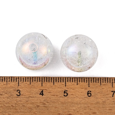 UV Plating Rainbow Iridescent Two Tone Acrylic Beads PACR-C009-04A-1