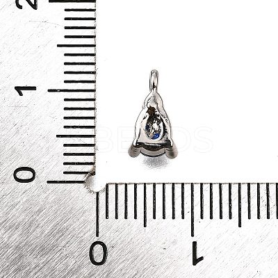 Brass Micro Pave Cubic Zirconia Pendants KK-D356-08G-P-1