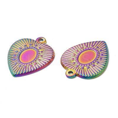 Ion Plating(IP) 304 Stainless Steel Pendant Cabochon Settings STAS-L020-019RC-1