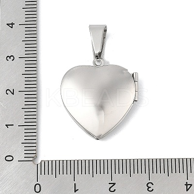 304 Stainless Steel Rhinestone Locket Pendants STAS-U040-17P-1