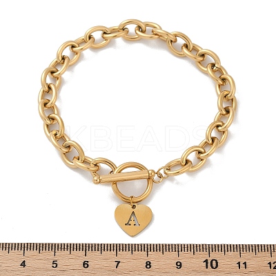 Golden 304 Stainless Steel Charm Bracelets NJEW-K284-01G-A-1