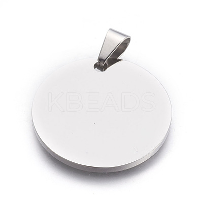 Tarnish Resistant 304 Stainless Steel Stamping Blank Tag Pendants STAS-L218-03P-1