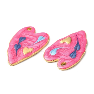 304 Stainless Steel Enamel Pendants STAS-K256-03G-03-1