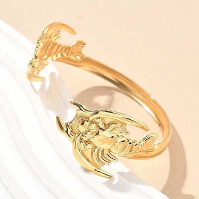 304 Stainless Steel Cuff Bangles for Women AJEW-P127-22G-1