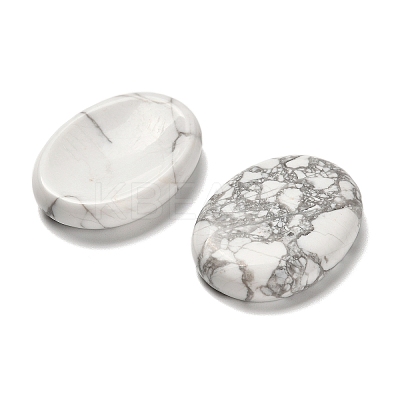 Oval Natural Howlite Worry Stone G-H073-06A-1
