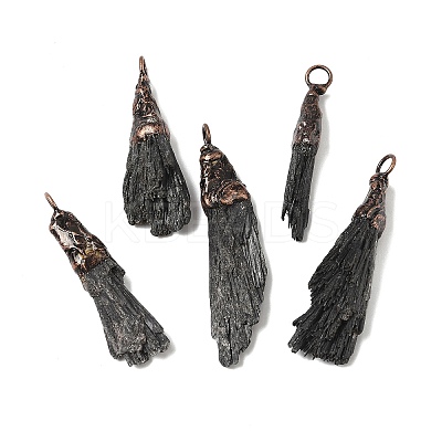 Natural Black Tourmaline Nuggets Big Pendants G-C190-01-1