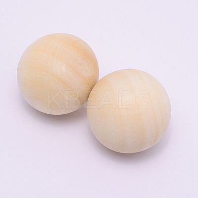 Natural Wooden Round Ball LS-WOOD-T029-01C-1