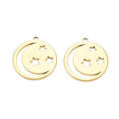 Ion Plating(IP) 201 Stainless Steel Pendants STAS-T063-184G-1