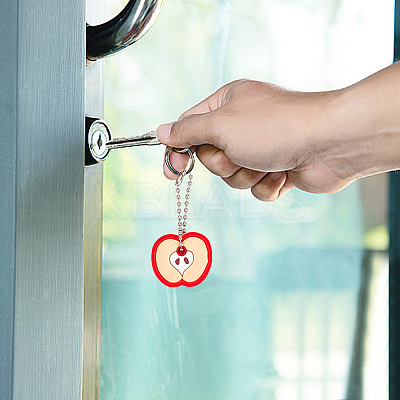 30Pcs PVC Anti-Lost Key Sleeve Pendant Decorations HJEW-GO0001-06-1